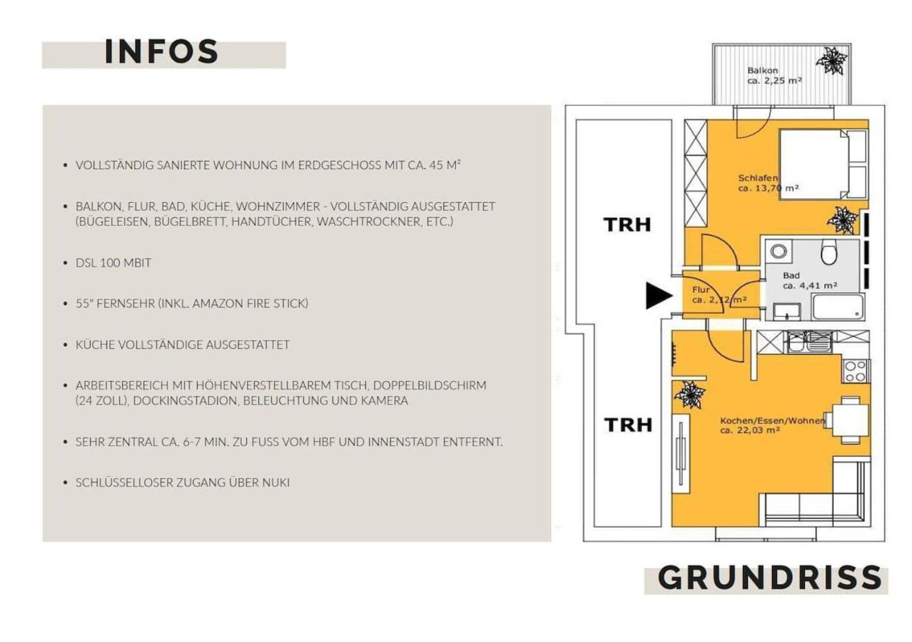 Sanierte Wohnung Mit Balkon Im Hochparterre Hanóver Exterior foto